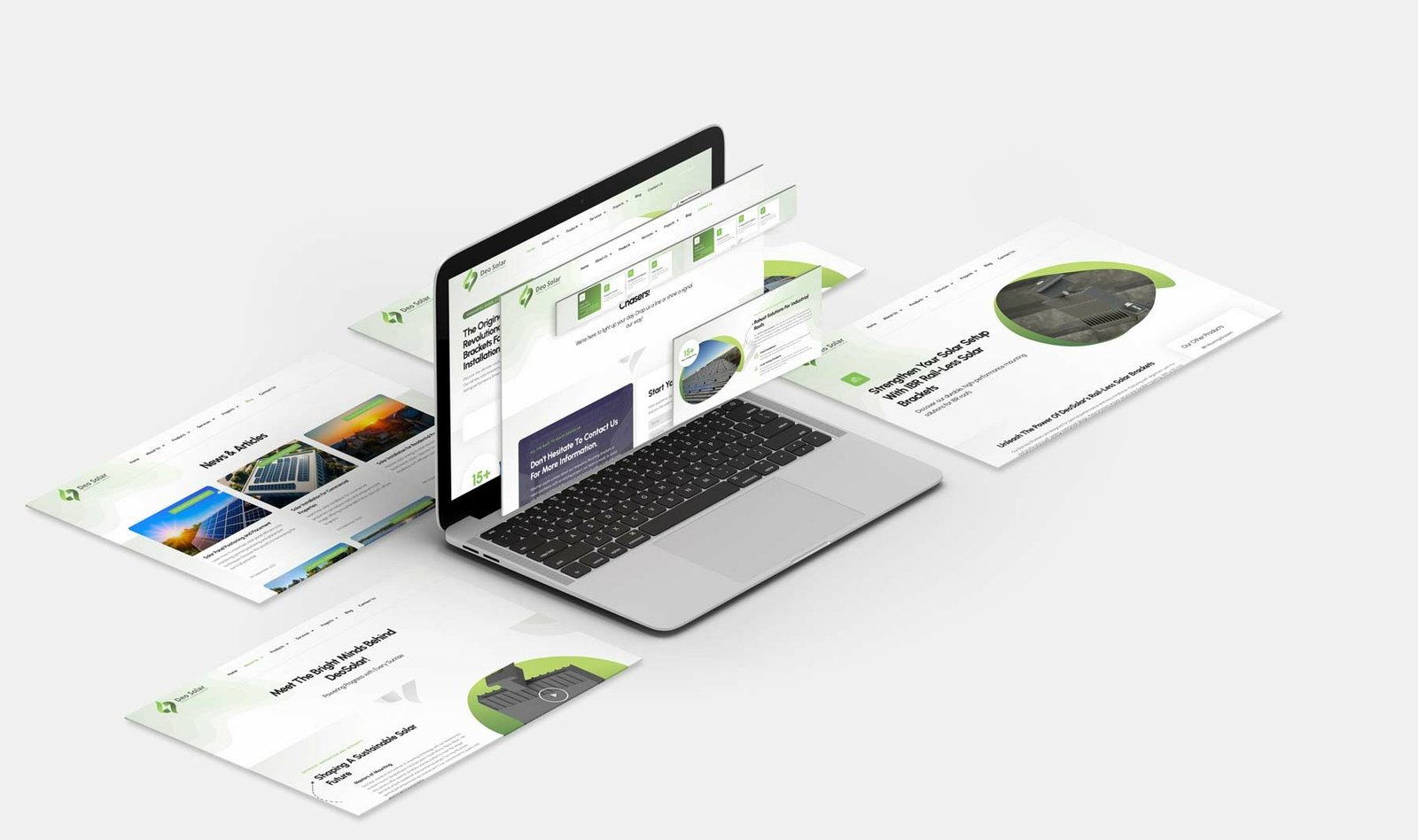 Solar-Roof-Installation-Company-Website-Design-Isometric-Computer-Screens